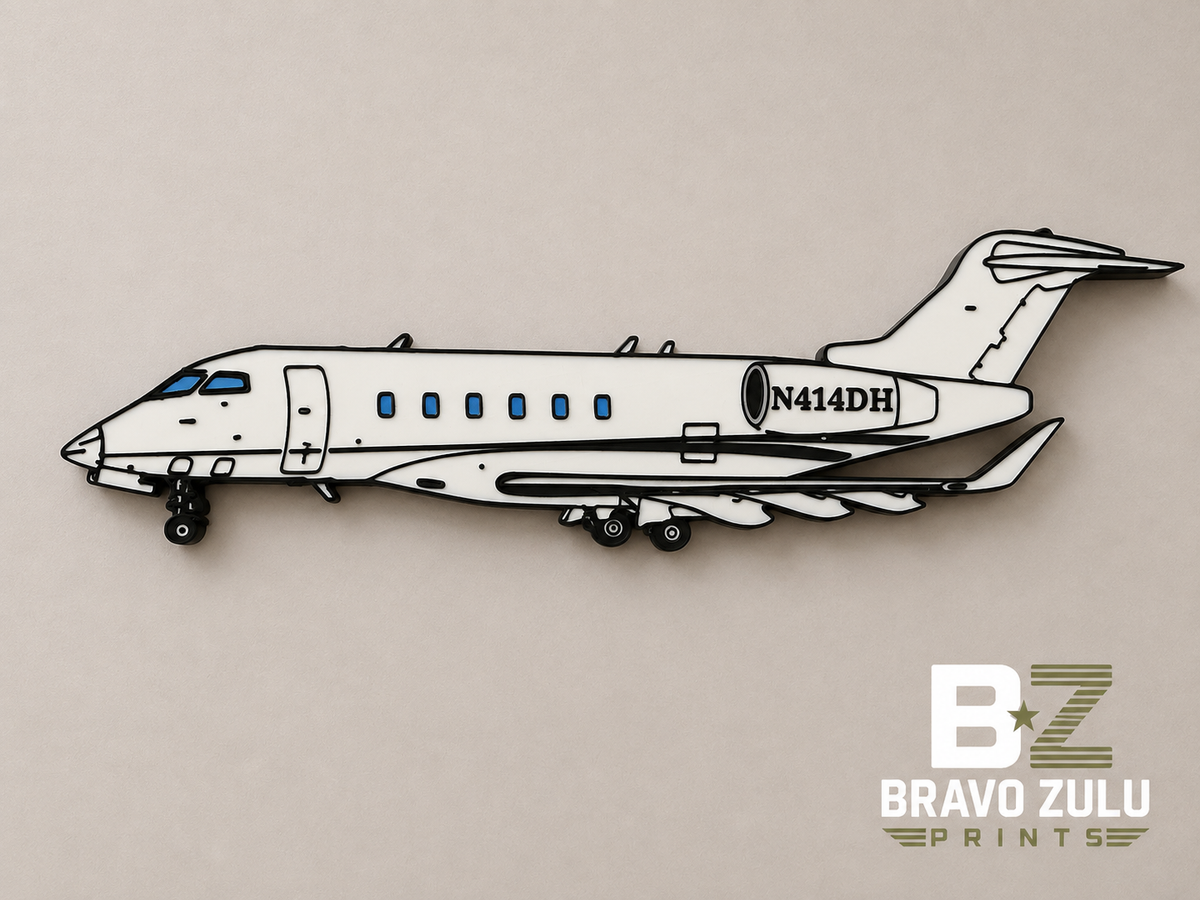 Bombardier Challenger 350 | 3D Printed Wall Art