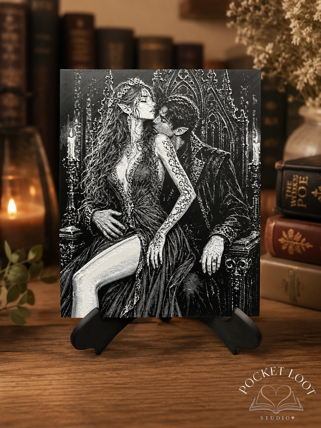 ACOTAR Inspired Feyre & Rhysand | 3D Printed Canvas Art