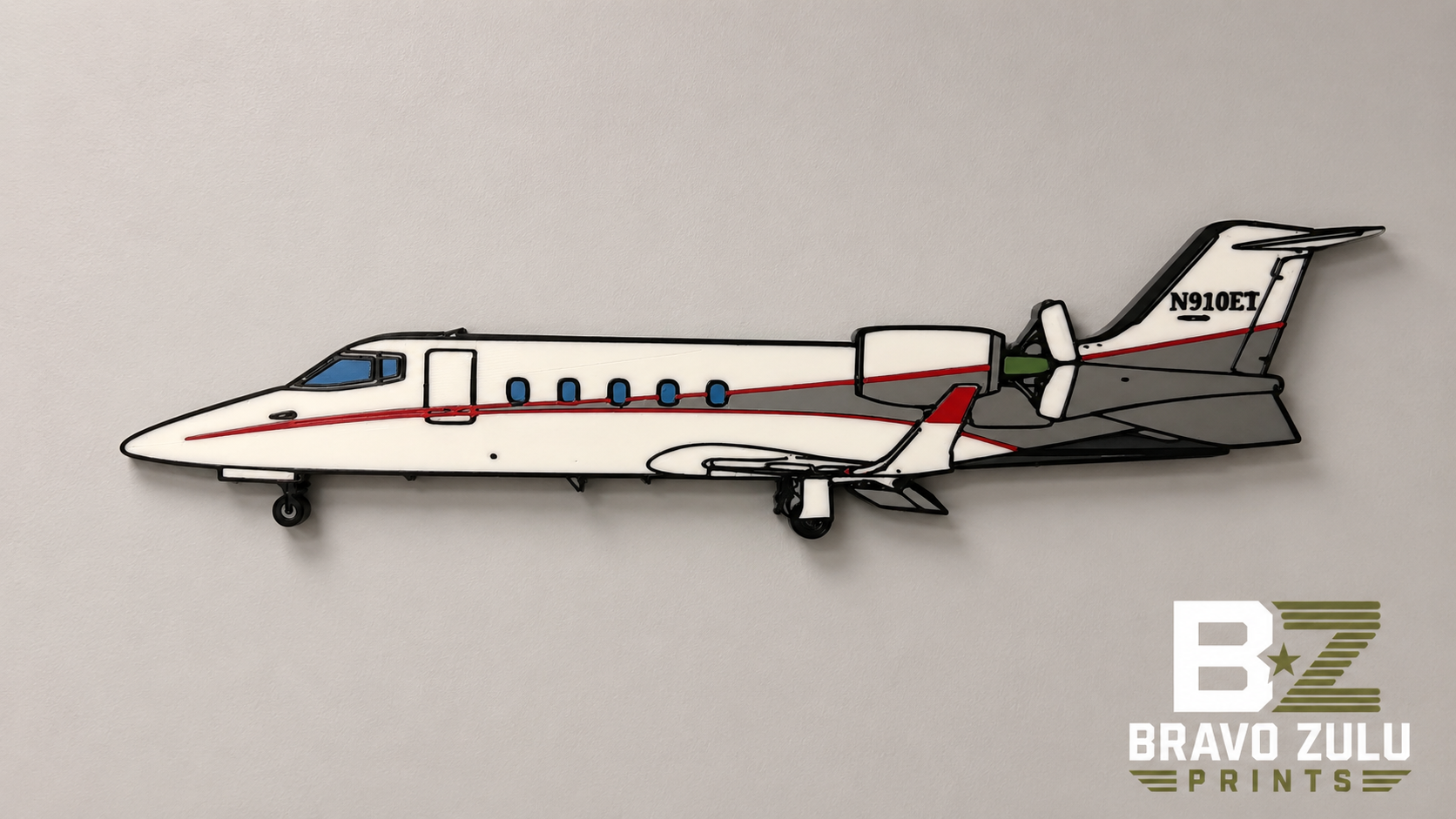 Learjet 60 (LR 60) | 3D Printed Wall Art