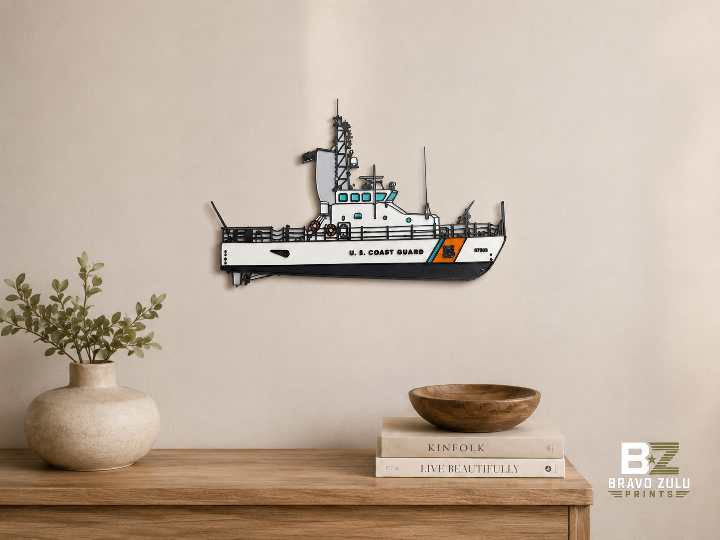 USCG 87ft Patrol Boat | 3D Printed Wall Art