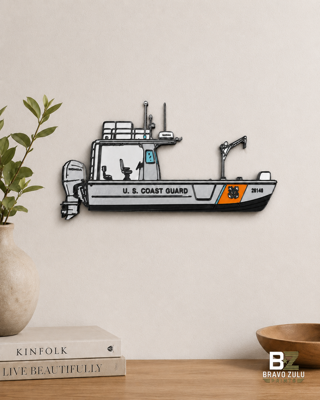 USCG Trailerable Aids to Navigation Boat (TANB) | 3D Printed Wall Art