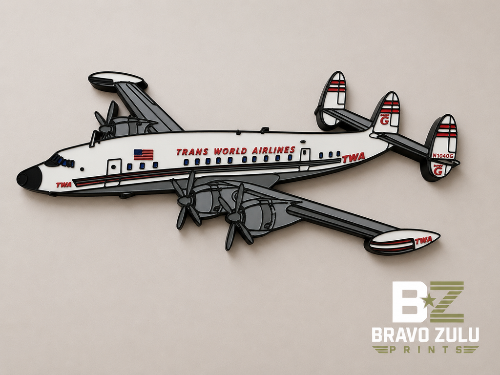 TWA Lockheed Super Constellation "Super G" | 3D Printed Wall Art