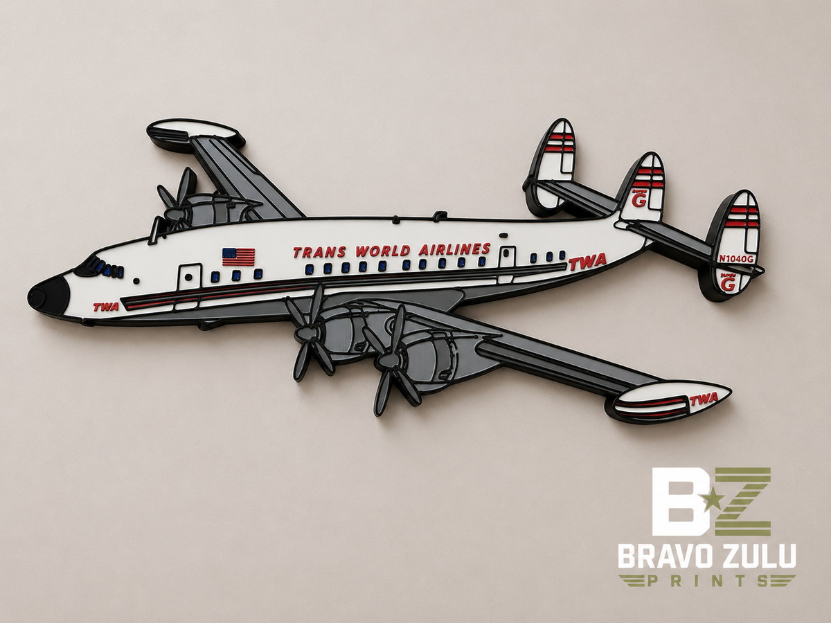 TWA Lockheed Super Constellation "Super G" | 3D Printed Wall Art