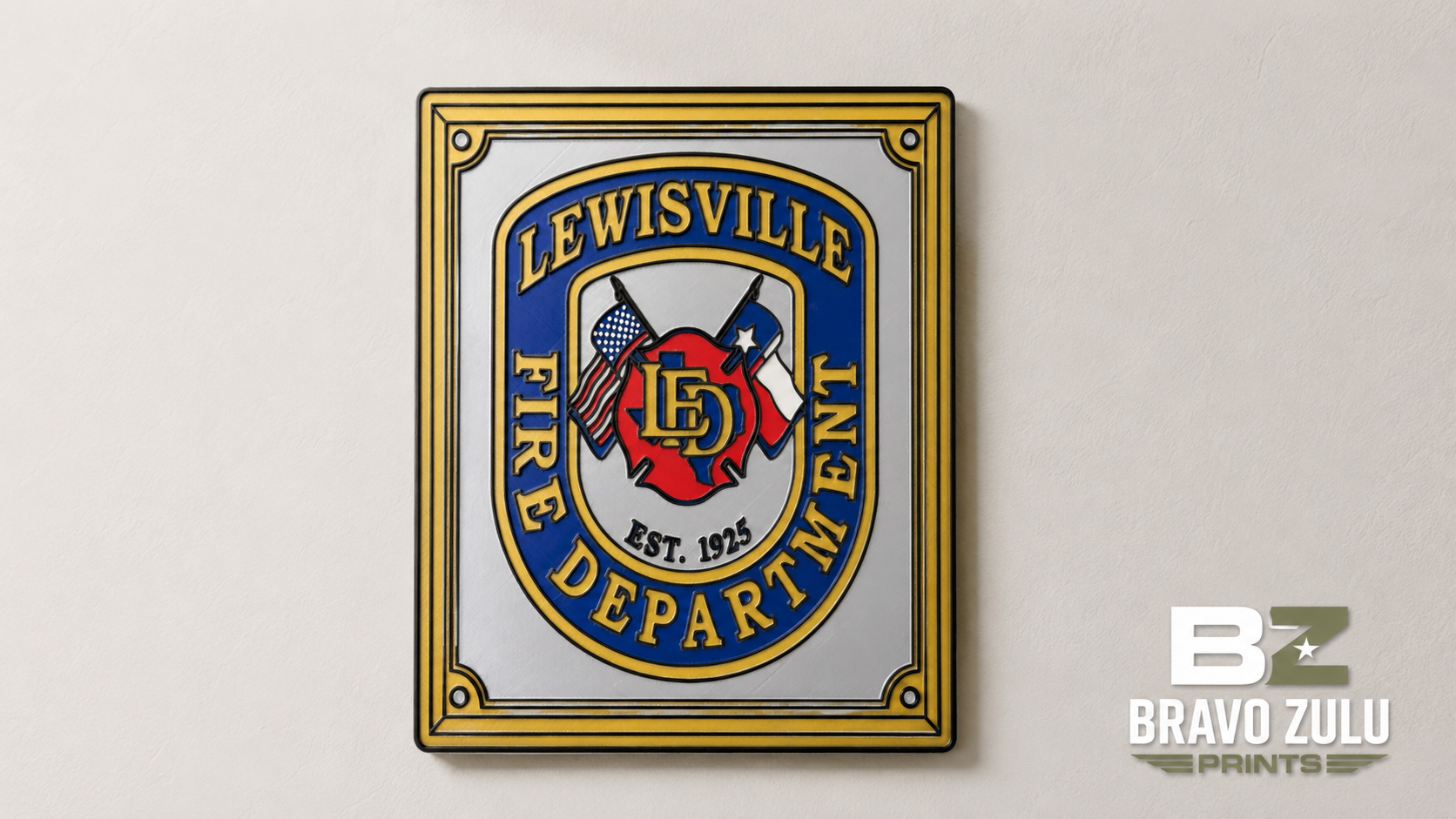 Custom Police/ Fire Department Emblem | 3D printed Display