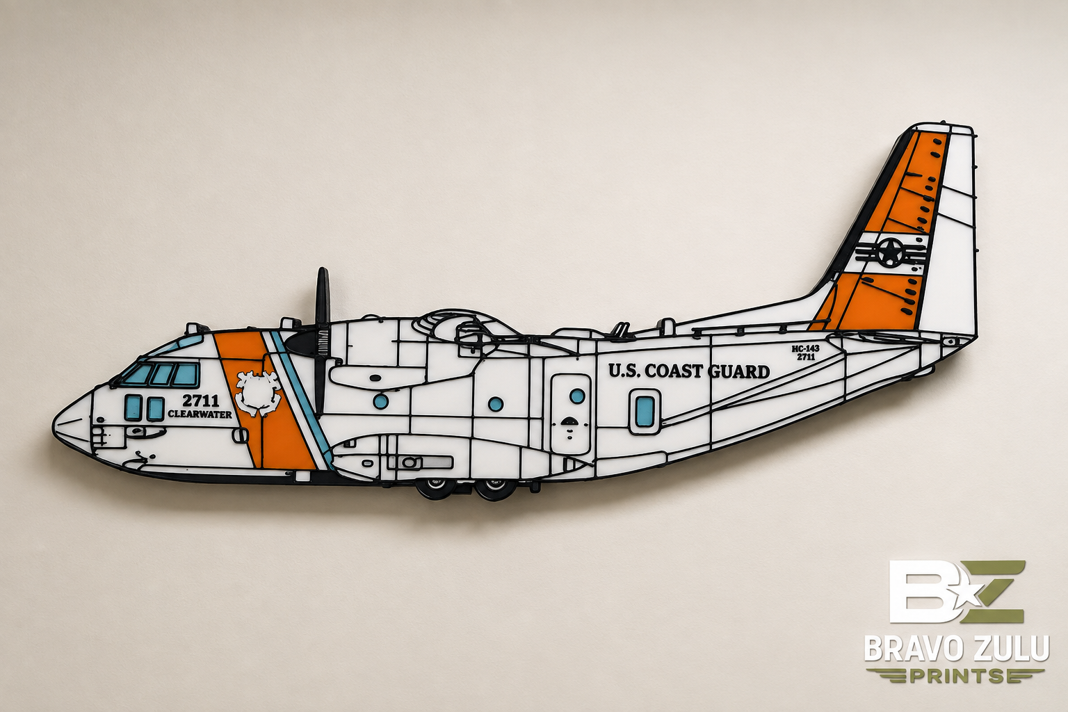 USCG C-27J Spartan | 3D Printed Wall Art