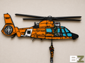 MH-65 Dolphin with Rescue Swimmer | 3D Printed Wall Art