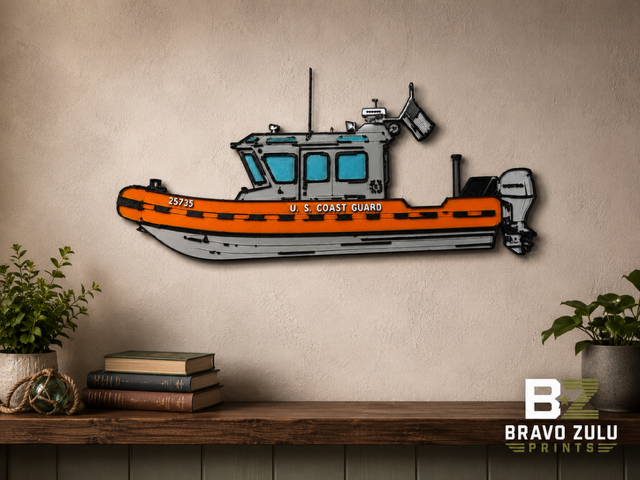 USCG 25ft RBS Defender Wall | 3D Printed Wall Art